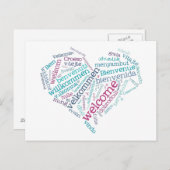 Welkomstwoord (veel talen) Briefkaart (Voorkant / Achterkant)