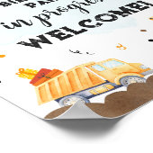 Welkomstwoord voor bouwproject Truck Boy Birthday  Poster (Hoek)