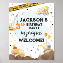 Welkomstwoord voor bouwproject Truck Boy Birthday