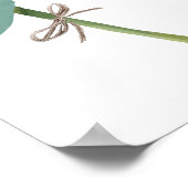 Welkomstwoord voor bruiloft Eucalyptus laat eenvou Poster (Hoek)