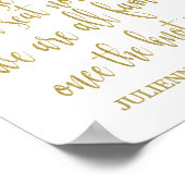 Welkomstwoord voor bruiloft Kies een 'Seat Gold Gl Poster (Hoek)