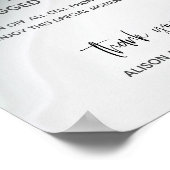 Welkomstwoord voor bruiloft Poster onplugging van  (Hoek)