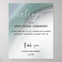 Welkomstwoord voor bruiloft Poster onplugging van 