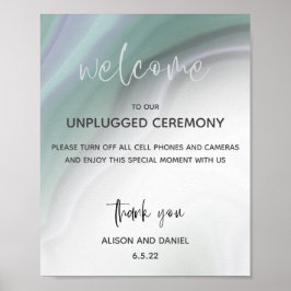 Welkomstwoord voor bruiloft Poster onplugging van 
