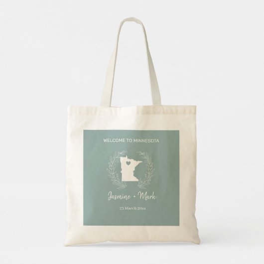 Welkomstwoord voor de bestemming Minnesota Tote Bag (Achterkant)