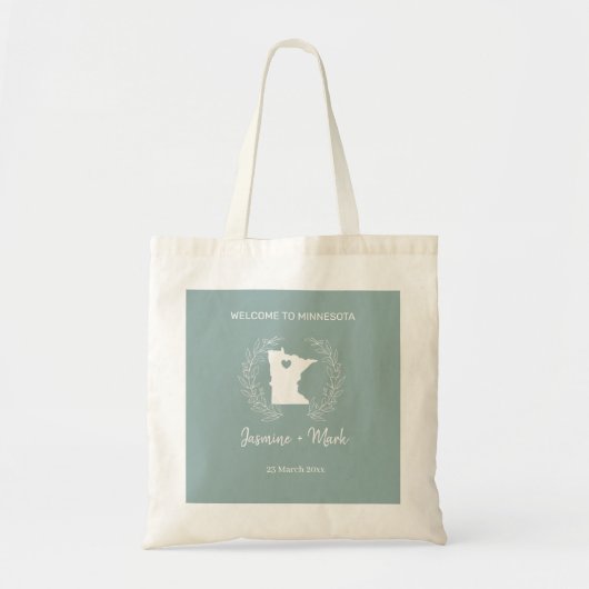 Welkomstwoord voor de bestemming Minnesota Tote Bag (Voorkant)