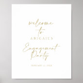 Welkomstwoord voor de moderne Gold Engagement Part Poster (Voorkant)