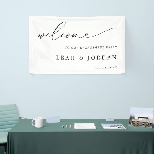 Welkomstwoord voor minimalistische feestpartij spandoek (Beurs)