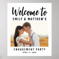 Welkomstwoord voor moderne foto van Engagement Par