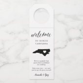 Welkomstwoord voor North Carolina State Wedding Flessenhanger (Voorkant)