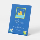 Welkomstwoord voor zoete Rubber Ducky Welkomstwoor Reclamebord Met Voetstuk (Voorkant)