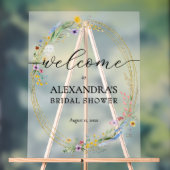 Welkomstwoord Vrijgezellenfeest Wildbloem Acryl Bord (Neutraal)