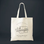 Welkomstwoord Washington State Wedding Canvas tas<br><div class="desc">Dit tas van de staat Washington is perfect voor het verwelkomen van gasten uit de stad voor je bruiloft! Verpak het met lokale goedjes voor een extra leuk welkomstpakket.</div>