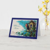 Welkomstwoord Wenskaart Robin Bird Kaart (Gele Bloem)