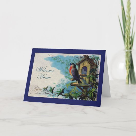 Welkomstwoord Wenskaart Robin Bird Kaart (Voorkant)