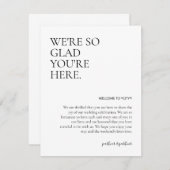 Welkomstzak invoegen notitiekaartje (Voorkant / Achterkant)