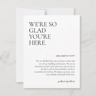 Welkomstzak invoegen notitiekaartje