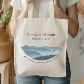 Welkomstzakken van het hedendaagse Bergbereik Tote Bag
