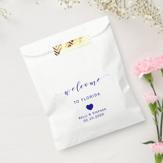 Welkomstzakken voor bruiloft en koekjes, marine bedankzakje (Gezegeld)