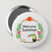 welkomstzomer ronde button 4,0 cm (Voorkant /achterkant)