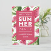 Welkomstzomer watermeloen kaart (Staand voorkant)