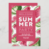 Welkomstzomer watermeloen kaart (Voorkant / Achterkant)