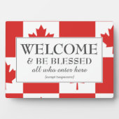 WELKOMVlag CANADA Fotoplaat (voorkant)