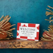 WELKOMVlag CANADA Fotoplaat (Zijkant)