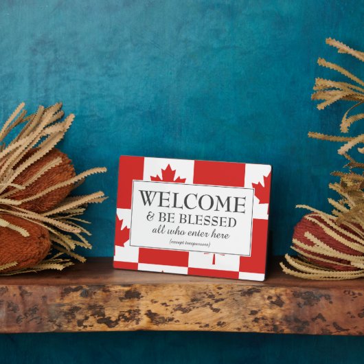WELKOMVlag CANADA Fotoplaat (Zijkant)