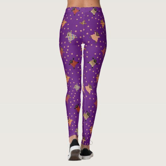 Well Dressed Cats Making Eyes at the Moon Leggings (Achterkant)