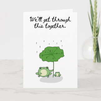 We'll Get Through This Together Two Frogs Card Kaart