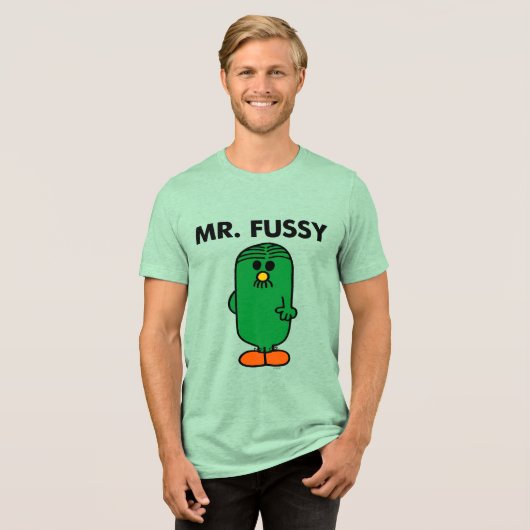 Well-Groomed Mr. Fussy Tri-Blend Shirt (Voorkant volledig)