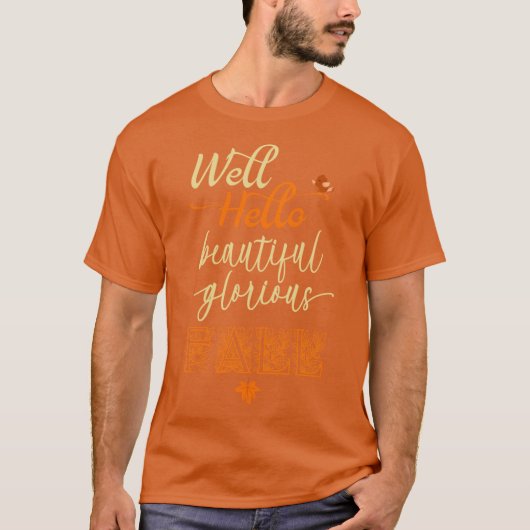 Well Hello Beautiful Fall With Little Bird Autum G T-shirt (Voorkant)
