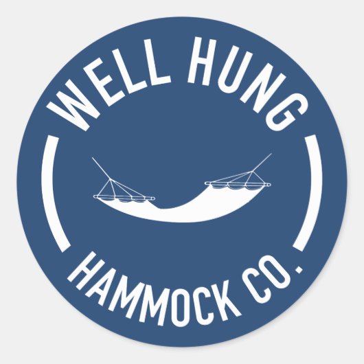 Well Hung Hammock Company Ronde Sticker (Voorkant)