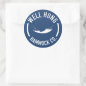 Well Hung Hammock Company Ronde Sticker (Tas)