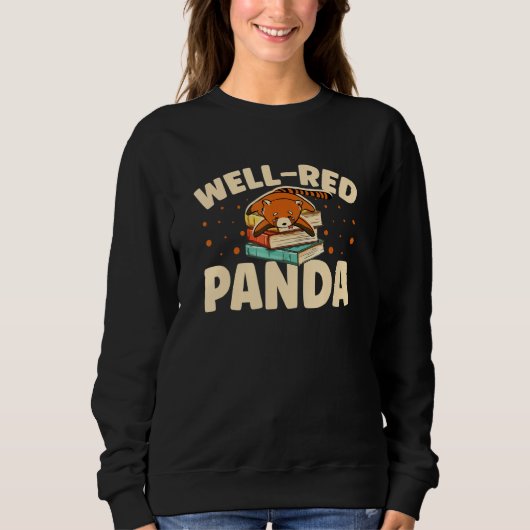 Well Red Panda Zookeeper Zoogoer Wildlife Bookworm Trui (Voorkant)