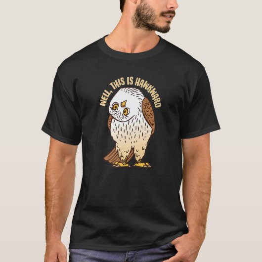 Well This Is Hawkward  Bird Watching T-shirt (Voorkant)