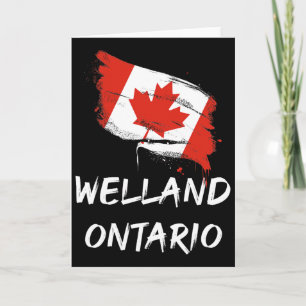 Welland Ontario Canada Spatvlag Trip Vakantie Kaart