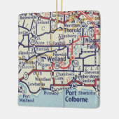 Welland Ontario kaart Keramisch Ornament (Links)