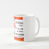 Wellbee CDC WASH UW HANDS Advertisement Poster Koffiemok (Voorkant rechts)