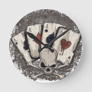 Wellcoda Ace Playing Cards Skull Casino Ronde Klok