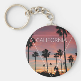 Wellcoda California Palm Beach Sun Spring Sleutelhanger