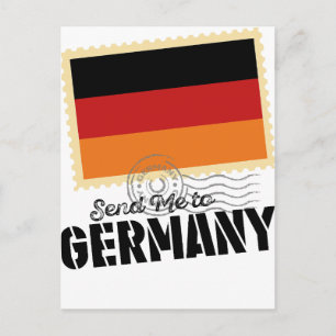 Wellcoda Classic Germany Flag Wereldkaart Briefkaart