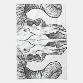 Wellcoda Evil Animal Skull Offed Theedoek (Verticaal)