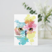 Wellcoda Fantasy Animal Owl Beauful Eye Briefkaart (Staand voorkant)