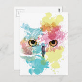 Wellcoda Fantasy Animal Owl Beauful Eye Briefkaart (Voorkant / Achterkant)