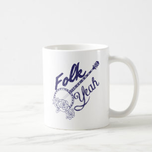 Wellcoda Folk Ja Music Funny Banjo Roos Koffiemok