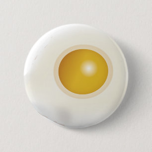Wellcoda Fried Egg Morning Food Scramged Ronde Button 5,7 Cm
