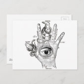 Wellcoda Illuminati Compass Snake Hand Briefkaart (Voorkant / Achterkant)