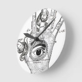 Wellcoda Illuminati Compass Snake Hand Ronde Klok (Hoek)